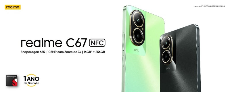 Realme lança celular com câmera de 108MP e chipset de 6nm