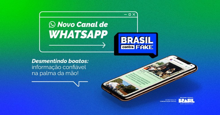 Governo federal lança canal Brasil contra Fake no WhatsApp