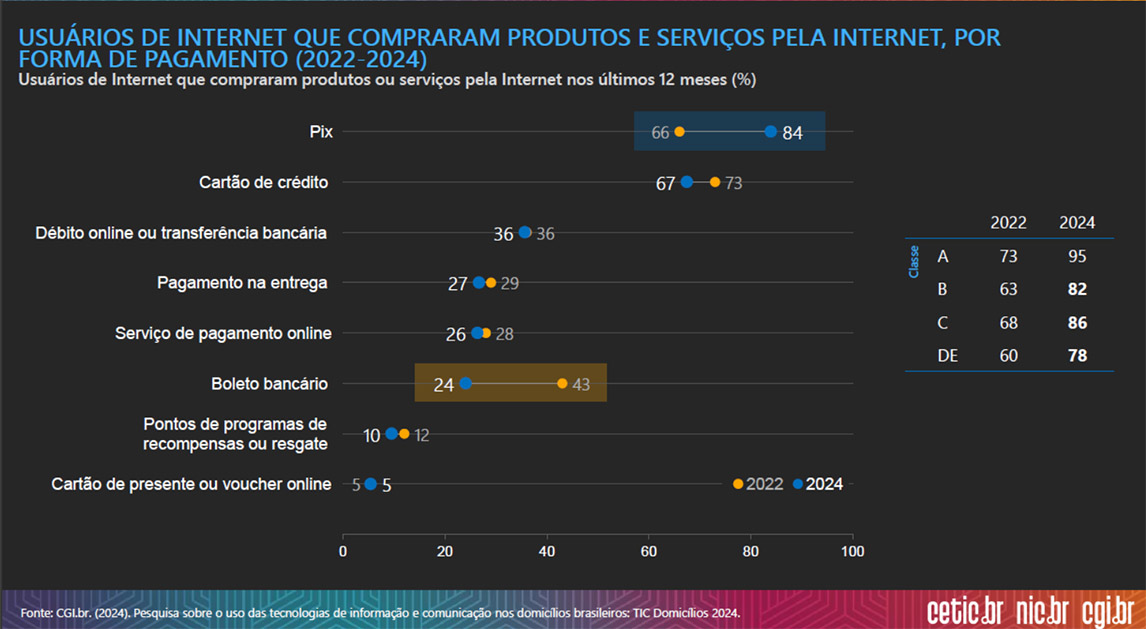 compras online; TIC Domicílios 2024