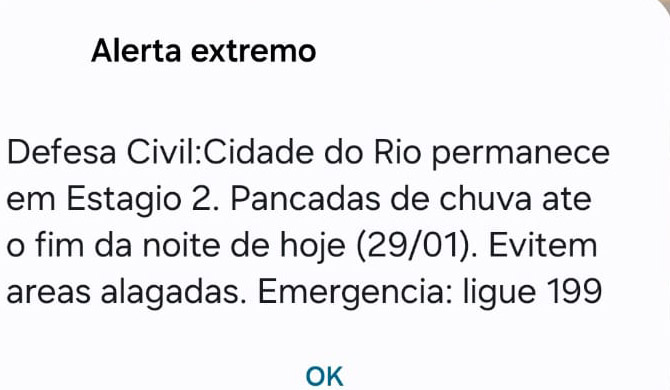 cell broadcast; Defesa Civil Alerta