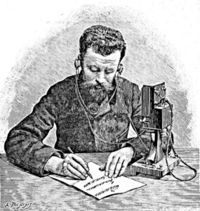 Ernest Mercadier, um dos inventores do fone de ouvido.